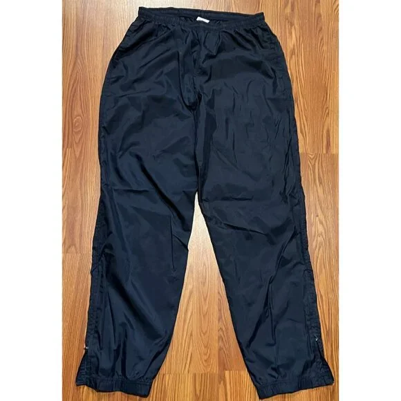 Vtg Nike Windbreaker Jogger Sweatpants Mens XL 30" Swoosh Blue Ankle Zip Y2K 90s